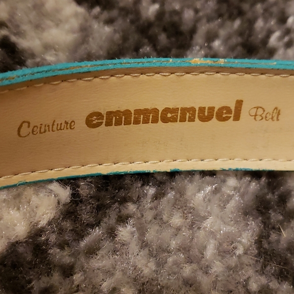 Vintage teal suede belt - Picture 4 of 6